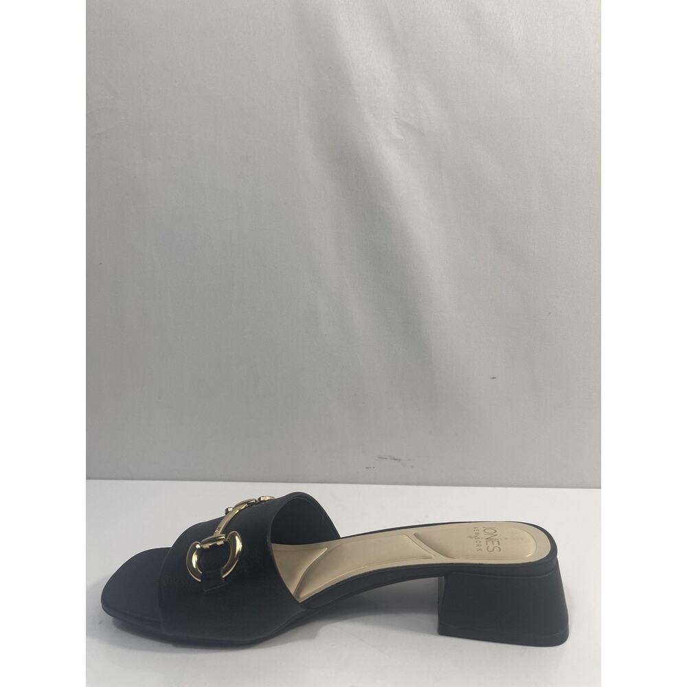 Jones New York Shoes Women's Size 6.5 Black Uniqua Slide Block Heel Sandals Box - Picture 4 of 11